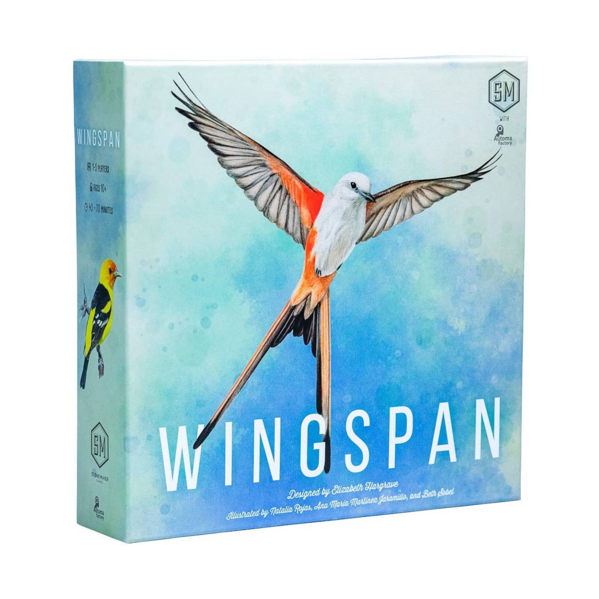 Stonemaier Wingspan with Swift Start Game Pack: Strategy Board Game for 1-5 Players, Includes Dice & Tokens