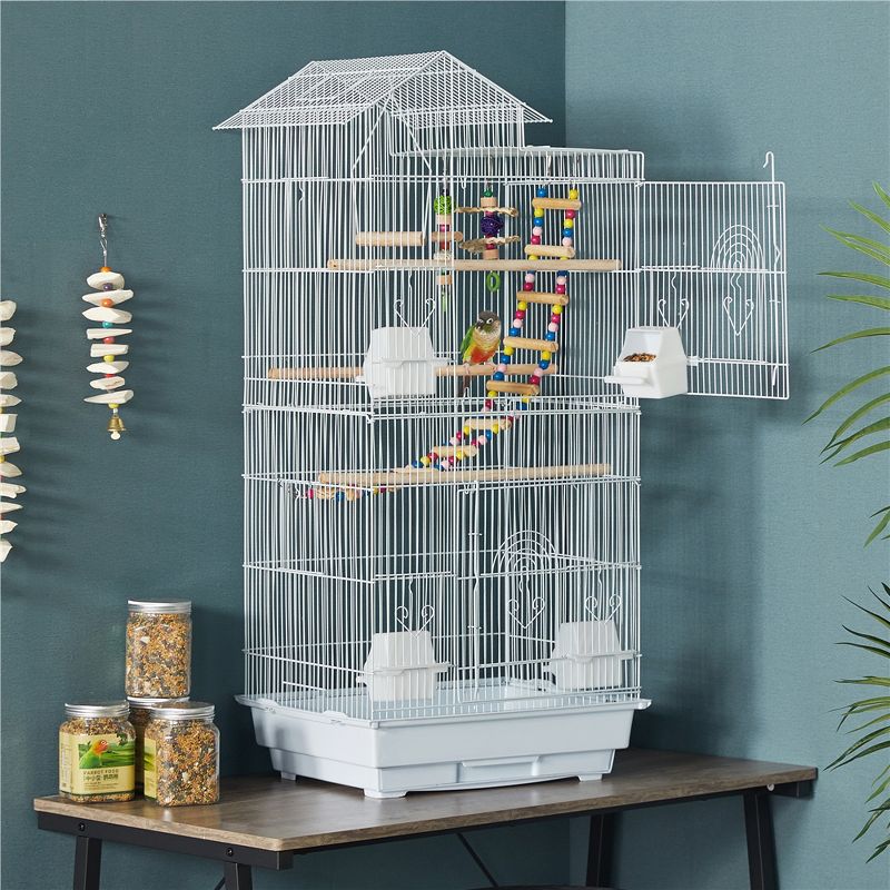 Yaheetech 39" Metal Bird Cage Bird Cage Parrot Cage, 2 of 8