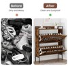 VYNXARIA Shoe Cabinet with 2 flip-top drawers, an entryway shoe cabinet,narrow standalone shoe rack cabinet with metal legs, Rustic Brown - 3 of 4