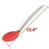 Unique Bargains Kitchenware Silicone Covering Head Cooking Spoons 13.4" x 2.6"x 0.7" Red Silver Tone 1 Pc - 2 of 3