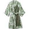 Lands' End Women's Matte Satin 2 Piece Pajama Set - Nightgown and Robe - 3 of 4