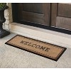 A1HC Natural Coir and Rubber Welcome Black Border Large Door Mat 18" x 48", Front Door Entry Doormat - 2 of 4