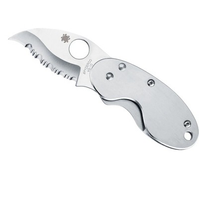 Spyderco Cricket Stainless Steel Folding Pocket Knife with 1.88" VG-10 Reverse "S" Blade | Get Secure Grip with the Stainless Steel Handle