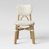 Canton Rattan and Woven Dining Chair White - Threshold™: Nautical Stripe, No Assembly, 250lb Capacity - 2 of 4