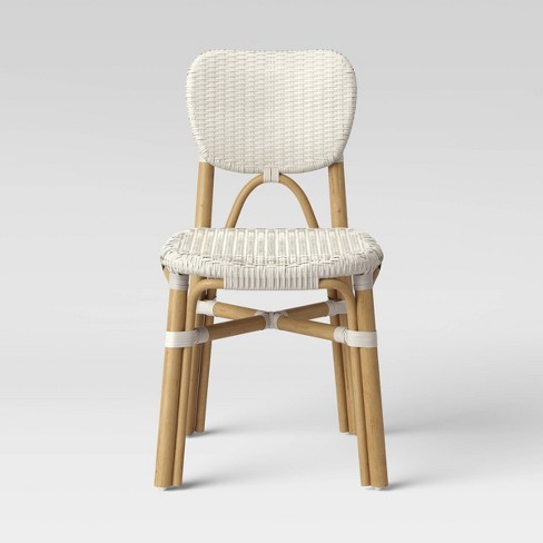 White woven 2025 dining chairs