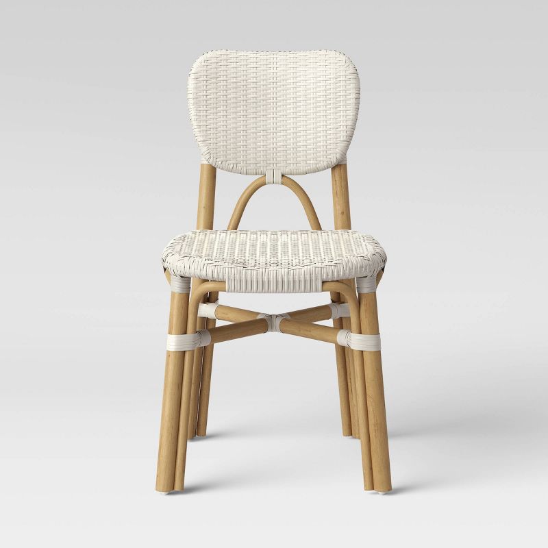 Canton Rattan and Woven Dining Chair White - Threshold&#8482;, 1 of 6
