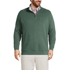 Lands' End Men's Bedford Rib Quarter Zip Sweater - 1 of 4