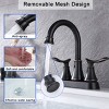 Munora 2-Handle 4-Inch Oil Rubbed Bronze Bathroom Faucet with Pop-up Drain and Supply Hoses - 4 of 4