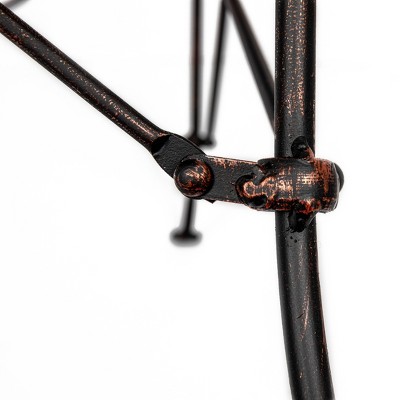 Elegant Bronze-Finish Metal Console Table with Storage Tray, 31.5"