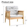 WhizMax Accent Leisure Chair Modern Minimalist Rattan Like Solid Wood Sofa - 4 of 4