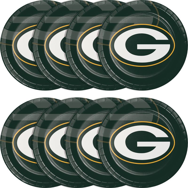 24ct Green Bay Packers Football Paper Plates, 2 of 4