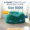Ultimate Sack 5ft Bean Bag Chair and Footstool, Oversized Lounger - 3 of 4