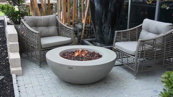Lunar 42&#34; Natural Gas Firepit Bowl Patio Heater - Elementi, 2 of 9, play video