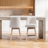WestinTrends 26" Upholstered Swivel Counter Height Bar Stools (Set of 2) - 2 of 3