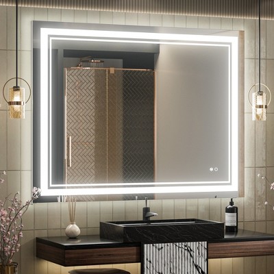 Keonjinn Led Front Light Bathroom Vanity Wall Mirror, Anti-fog ...