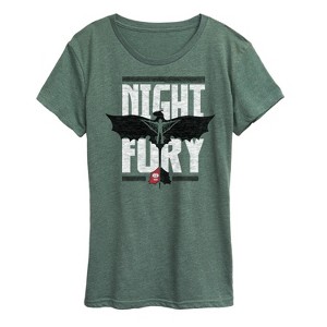 Women's - How to Train Your Dragon - Night Fury Flight Short Sleeve Graphic T-Shirt - 1 of 4