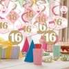 Big Dot of Happiness Sweet 16 - 16th Birthday Party Hanging Decor - Party Decoration Swirls - Set of 40 - 2 of 4