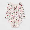 Baby Girls' 2pc Disney Minnie Mouse Christmas Bodysuit & Dress Set - Red - 3 of 4