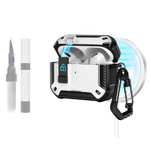 HTUTWOO Compatible with AirPods Pro 3 Case, with Back Magnetic Suction Function, Phone Holder and Cleaning Kit - 1 of 4