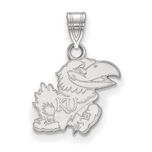 Black Bow Jewelry Sterling Silver Kansas Jayhawks NCAA Small Pendant - 1 of 3