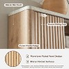 Bathroom Wall Cabinet with Sliding Door, Wood Hanging Cabinet with Adjustable Shelf & Faux Marble Top, Over The Toilet, Bathroom Cabinet - 3 of 4