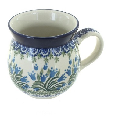 Blue Rose Polish Pottery Tulip Bouquet Bubble Mug