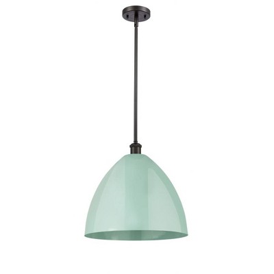 Plymouth Dome - 1 Light Stem Hung Pendant In Industrial Style-16.75 Inches Tall and 16 Inches Wide