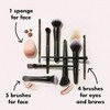 Ten Out Of Ten Brush Set, 10 - Piece Makeup Kit, Synthetic Bristles, Vegan Cruelty - Free, For Face, Eyes, Brows More - 2 of 3