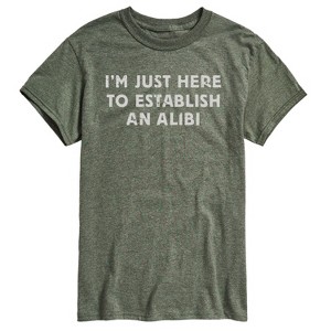 Men's - Instant Message - Funny Establish Alibi Short Sleeve Graphic T-Shirt - 1 of 4