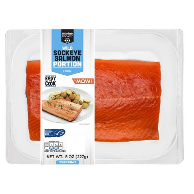 Marine Harvest By Mowi Wild Sockeye Salmon Portion - 8oz : Target