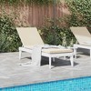 vidaXL Sun Lounger with Cushion White 73.2"x23.6"x11.4" PP - 3 of 4