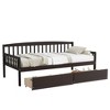 Dolonm Twin-Size Pine Wood Daybed with 2 Storage Drawers, Sofa Bed with 10-Slat Support, 77.3"L x 41"W x 32.6"H - 2 of 4