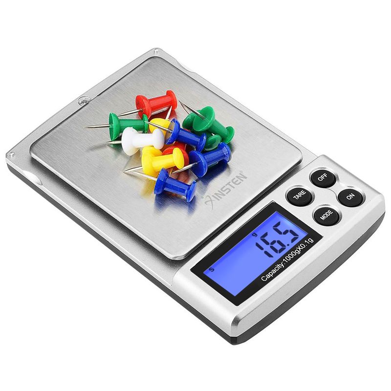 Insten Digital Pocket Scale in Grams & Ounces - Portable & Multifunction for Food, Jewelry - 0.1g Precise with 1000g (2lb) Capacity, 2 of 7