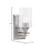 Toltec Lighting Uptowne 1 - Light Sconce in  Aged Silver with 4" Clear Bubble Shade - 2 of 2