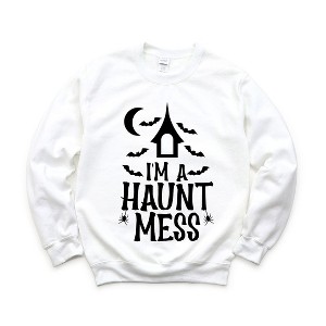 Simply Sage Market Women's Graphic Sweatshirt I'm A Haunt Mess - 1 of 4