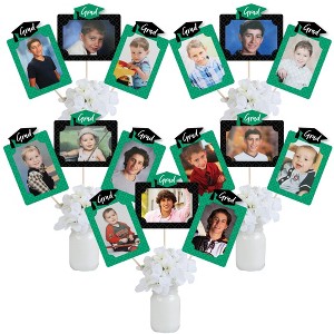 Big Dot of Happiness Green Grad - Best is Yet to Come - Graduation Party Picture Centerpiece Sticks - Photo Table Toppers - 15 Pieces - 1 of 4