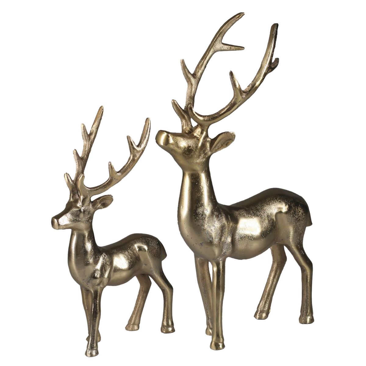 Saro Lifestyle Decorative Reindeer Figurine - Sculpted Holiday Tabletop Accent, Rustic Seasonal Decor for Shelves, Mantels and Festive Displays