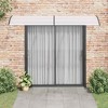 vidaXL Door Canopy Black and Transparent 118.1"x29.5" PC - 2 of 4