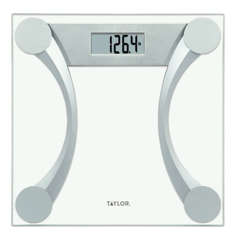 Taylor® Precision Products Instant Read 400-lb Capacity Glass and Metallic Bathroom Scale, 5 of 10