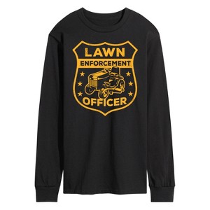 Men's - Instant Message - Lawn Enforcement Officer Badge Long Sleeve Graphic T-Shirt - 1 of 4