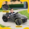 Black 12V Licensed Kids Ride On Car With Remote Control Hydraulic Doors Led Headlights Sound System And Dual Motors For Ages 3 To 6 Black - 2 of 4