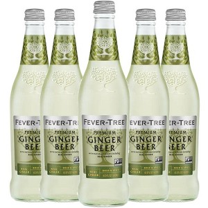 Fever Tree Ginger Beer- Premium Quality Mixer - Refreshing Beverage for Cocktails & Mocktails 500ml Bottles - 1 of 4