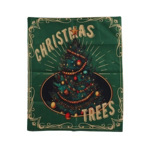 Unique Bargains Dining Chair Slipcovers Pattern Linen Green 22.83"x19.29" 1 Pc - 1 of 4