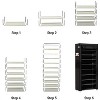 GustoWave Shoe Rack Closet, Non-Woven 9 Tier Shoe Rack Shoe Shelf Storage Closet Organizer Cabinet Black - 4 of 4
