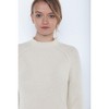 JENNIE LIU Women's 100% Pure Cashmere Long Sleeve Chuncky Rib Funnel Neck Sweater - 2 of 3