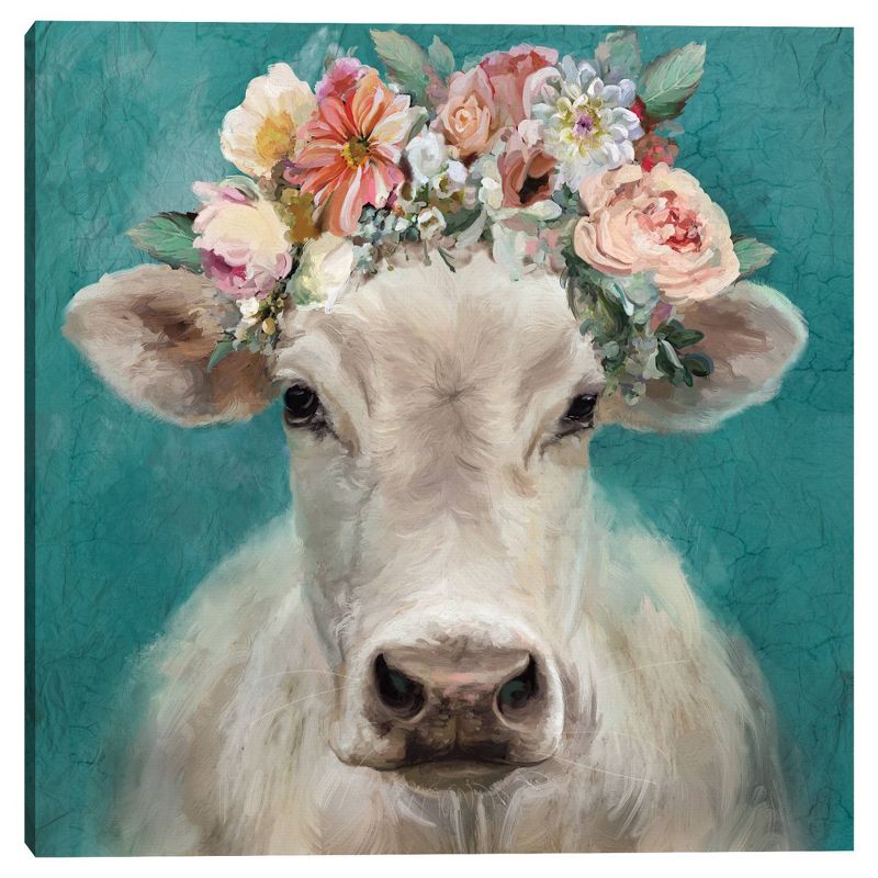 24&#34; x 24&#34; Fancy Cows I by Studio Arts Canvas Art Print - Masterpiece Art Gallery, 1 of 6