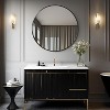 Modern Round Black Metal Bathroom Vanity Mirror – Wall Mounted - 3 of 4