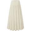 Women's Chiffon High Waist Pleated Maxi Skirt - Flowy A-Line Flared Long Skirt Perfectly Pale - 2 of 4