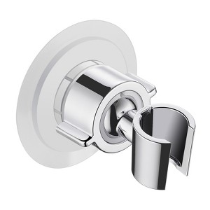Cobbe Wall Mount Hand held Shower Head Holder - 360 Adjustable with Tension Nut - Universal Shower Hose Fits showerhead Holder (Chrome) - 1 of 4