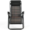 Tangkula 2PCS Mix Brown Folding Recliner Patio Rattan Zero Gravity Lounge Chair W/ Headrest - 4 of 4